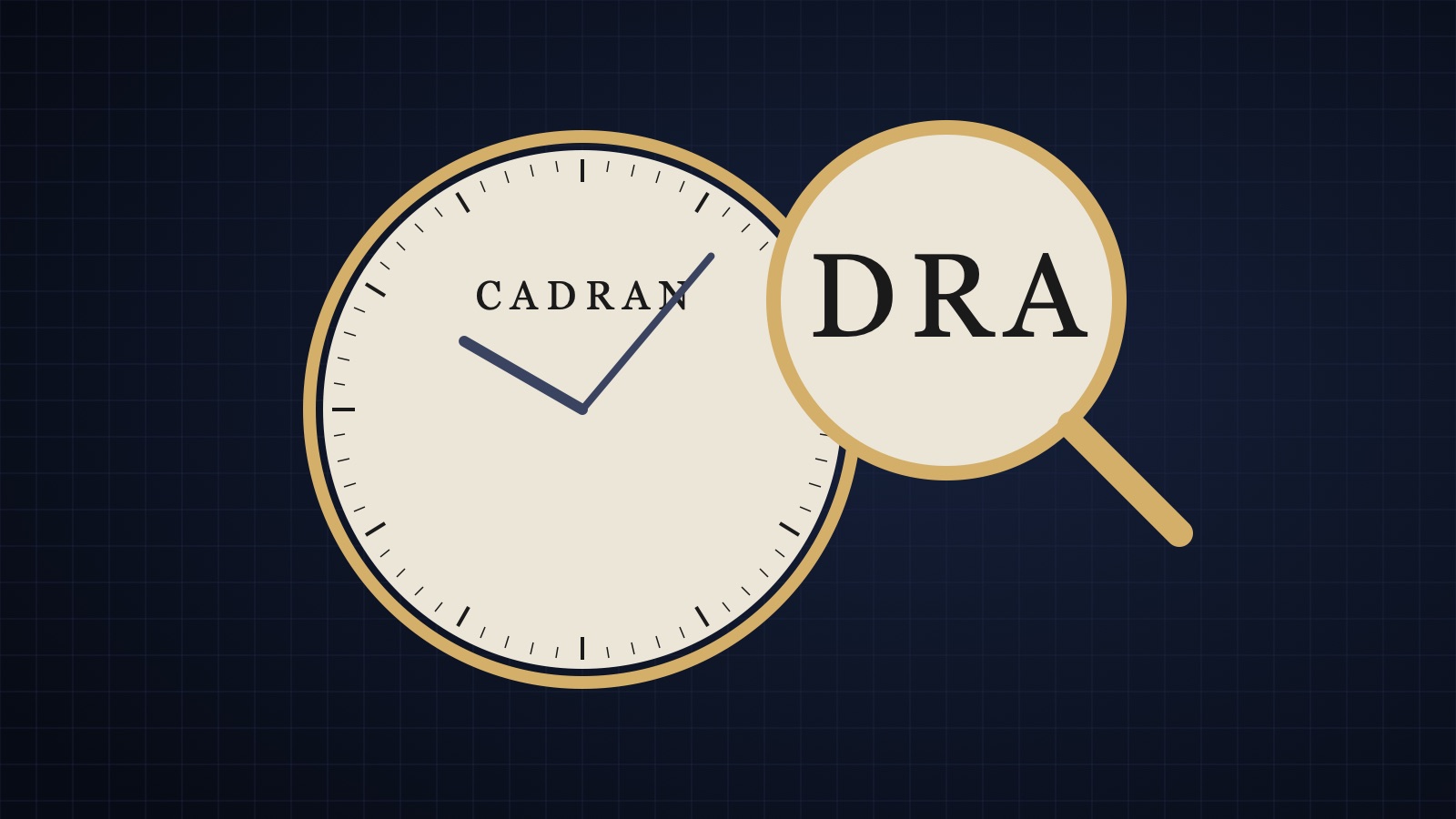 Cadran examiné à la loupe